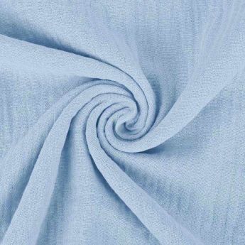 Double gaze de coton bleu clair