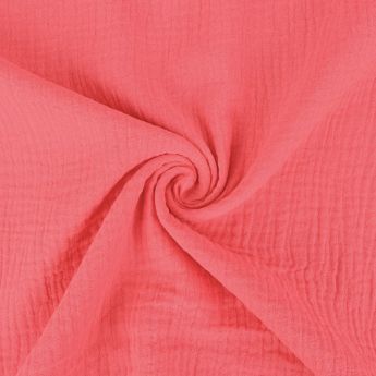 Double gaze de coton rose