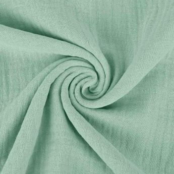 Double gaze de coton vieux vert