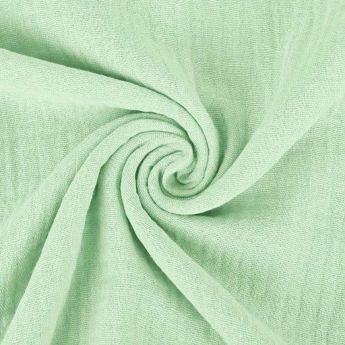 Double gaze de coton vert clair